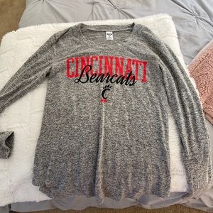 Grey long sleeve Cincinnati top